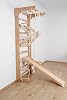 Swedish Ladder Wall Bars “Kinder-5-220” – Indoor Wooden Gym for Kids & Adults, Home Fitness Stall Bar with Pull-Up Bar, Rope Swing, Rings, Montessori Climbing Frame, Indoor Play & Room Decor