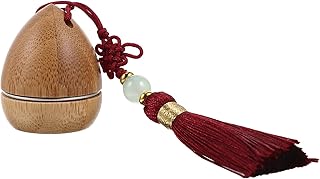 Beavorty Bamboo Aluminum Tin Jar Lip Balm Container with Tassel Refillable Tin Can Container Lotion Cream Bottles Travel Makeup Supplies for Makeup Cream Balm