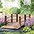 Outsunny Fir Wood Garden Bridge Arc Walkway with Side Railings for Backyards, Gardens, and Streams, Stained Wood, 60" x 26.5" x 19"