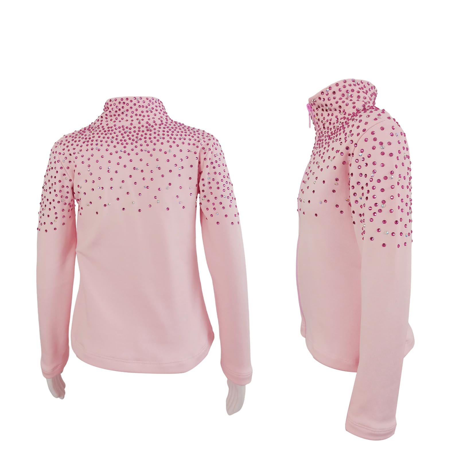 LIUHUO Eislaufjacke Stretch-Fleece Skate-Mantel Trainingskleidung Damen Mädchen