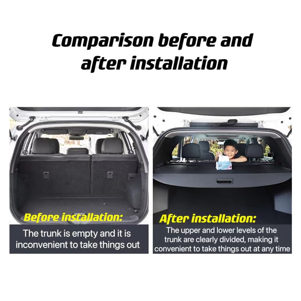 Auto Ripiani Bagagliaio Posteriore per VW TOURAN 2006-2015, Auto Retrattile Copertura Bagagliaio Privacy Protezione Accessori