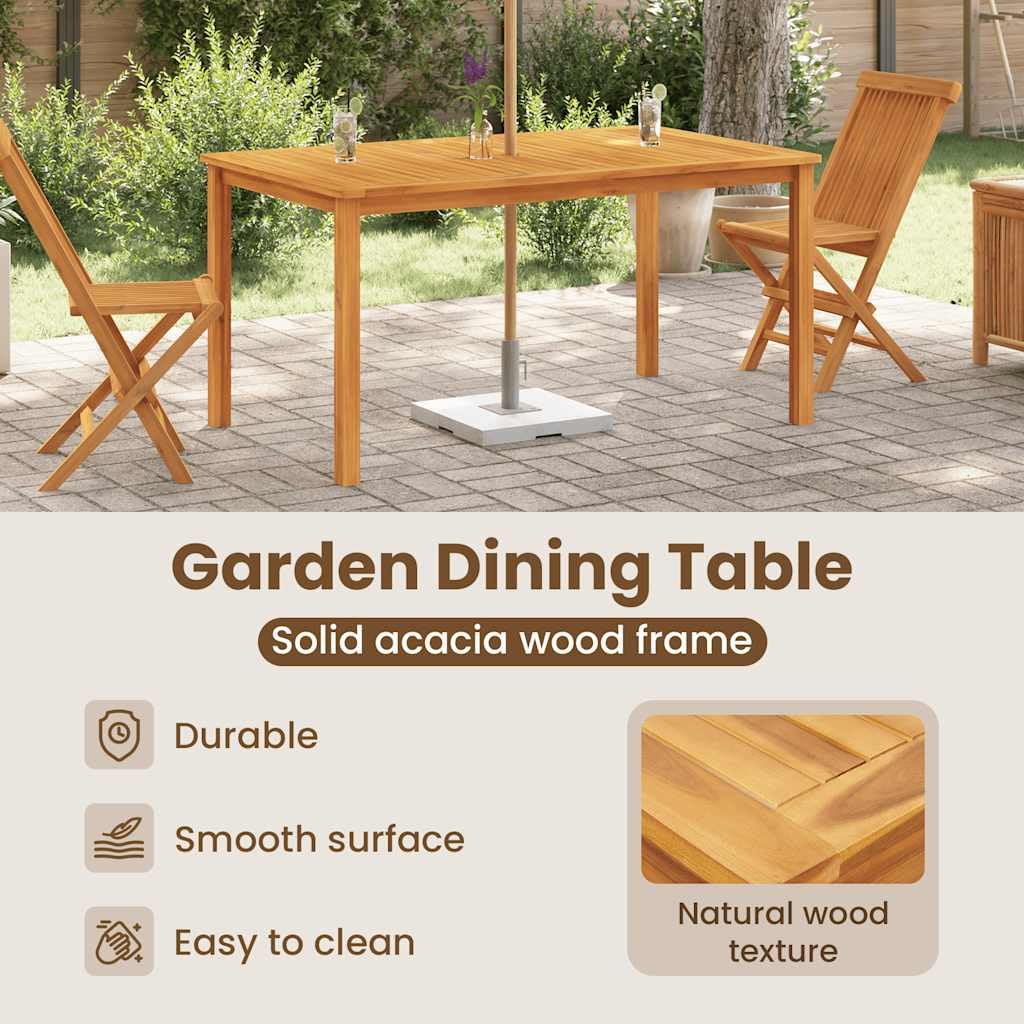 vidaXL Akazienholz Massiv Gartentisch Garten Esstisch Holztisch Terrassentisch