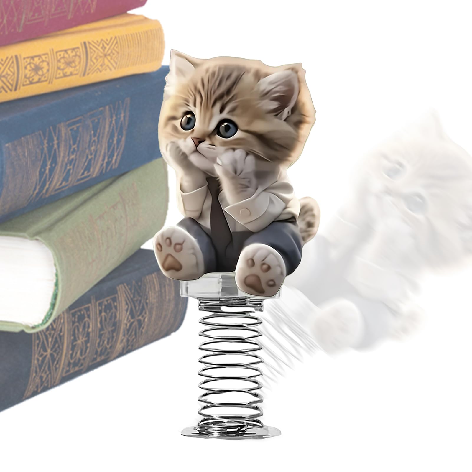 Statuine per cruscotto a forma di gatto 2D acrilico - Statuetta decorativa per interni auto