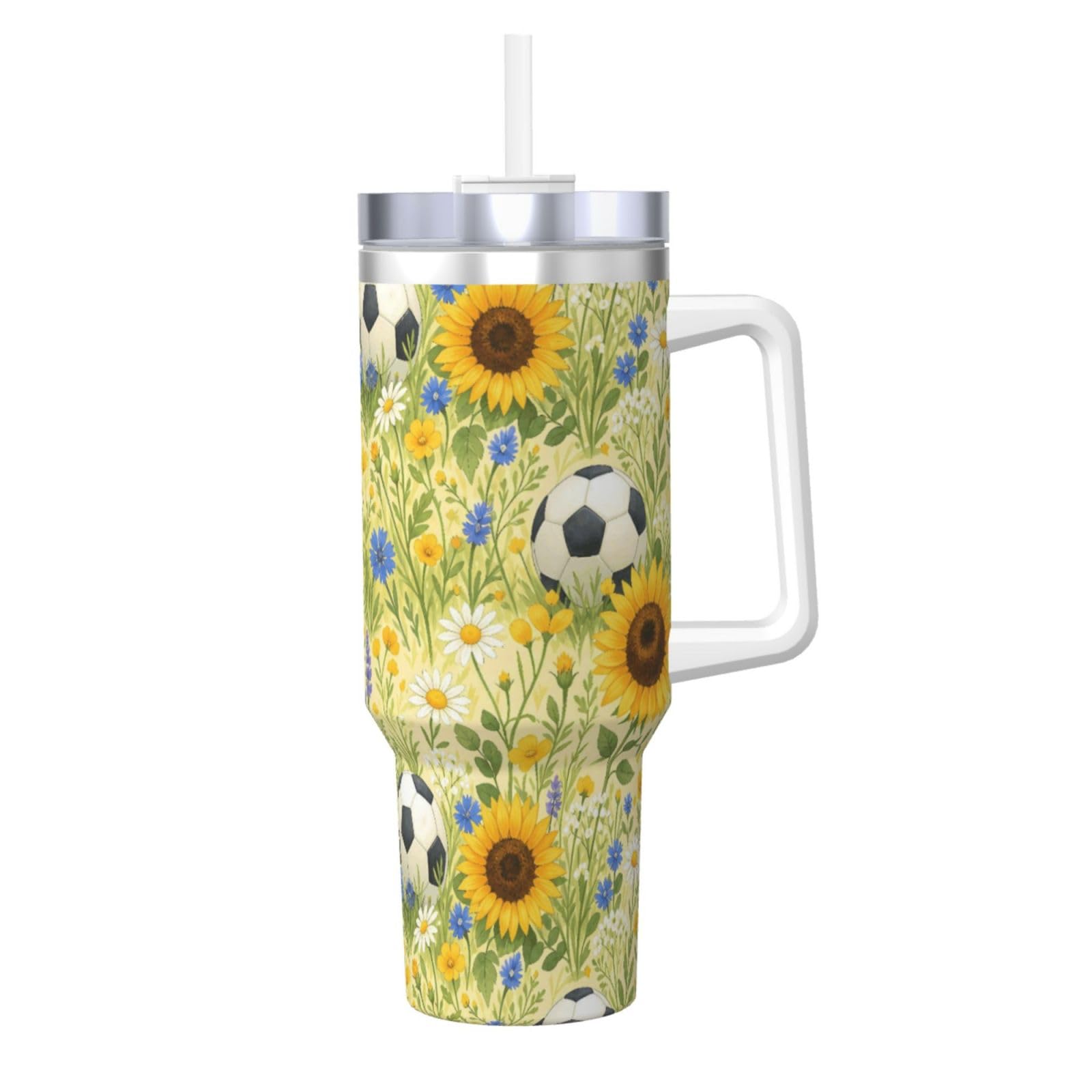 Vaso térmico de 40 oz con asa y pajilla para mantener tus bebidas frías