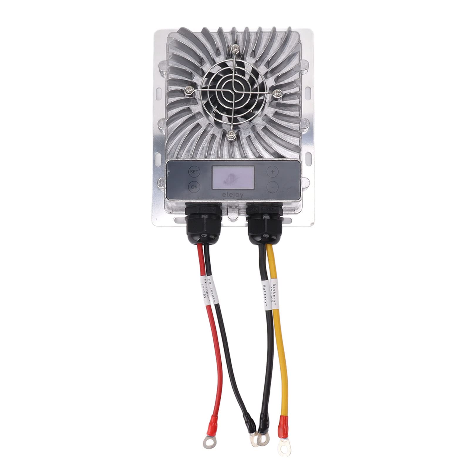 Hyuduo Regolatore di Carica Solare, Regolatore del Pannello Solare MPPT da 600 W Ingresso Regolabile da 10 a 30 V con Display LCD, Protezione da Sovracorrente per la Ricarica della Batteria Fuori