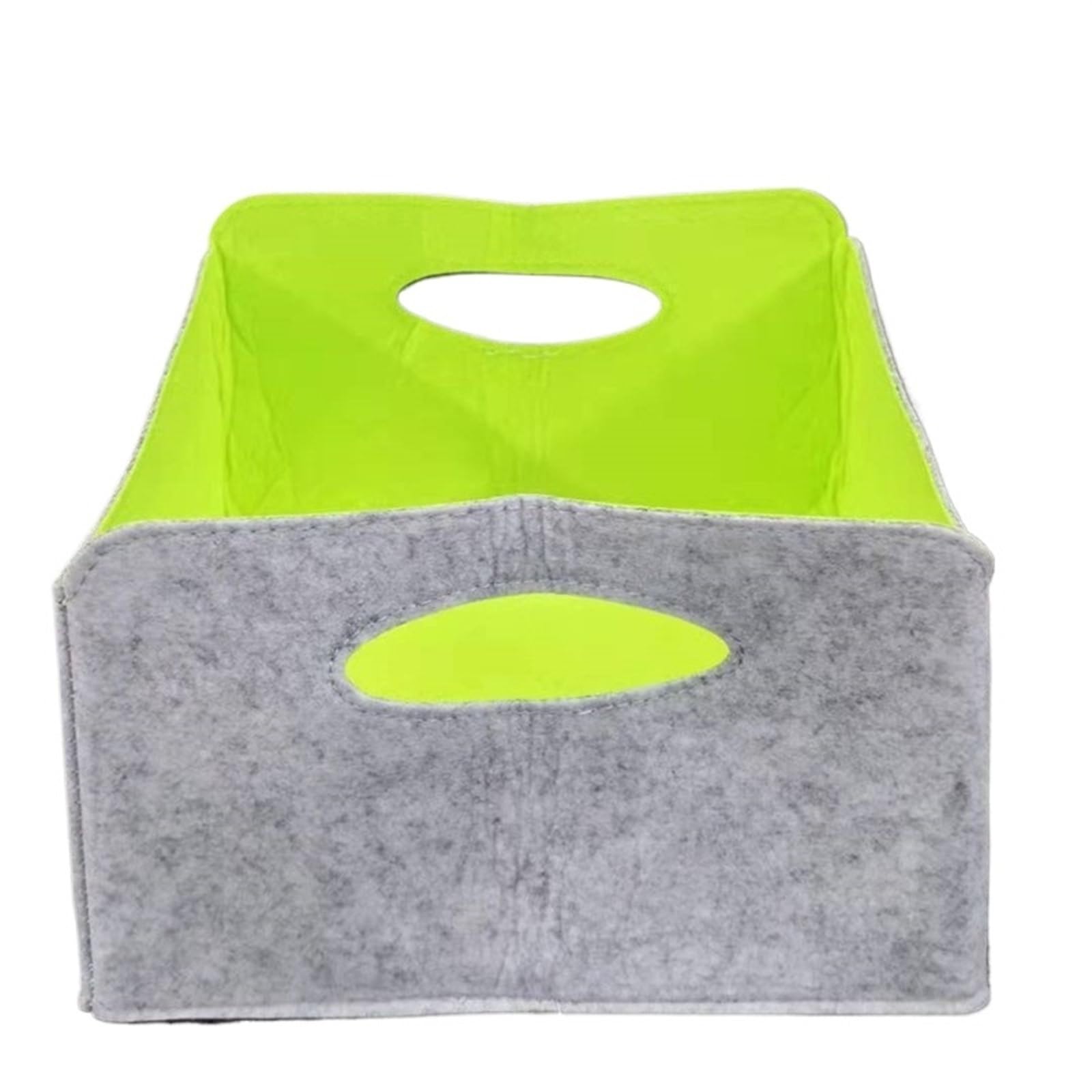 SNGUOQ 3/6pcs Storage Basket Felt Foldable Drawer Organizer Bin Cube Shelf Small Box For Closet Organizing For Clothing Storage,Organization(Green,6pcs)