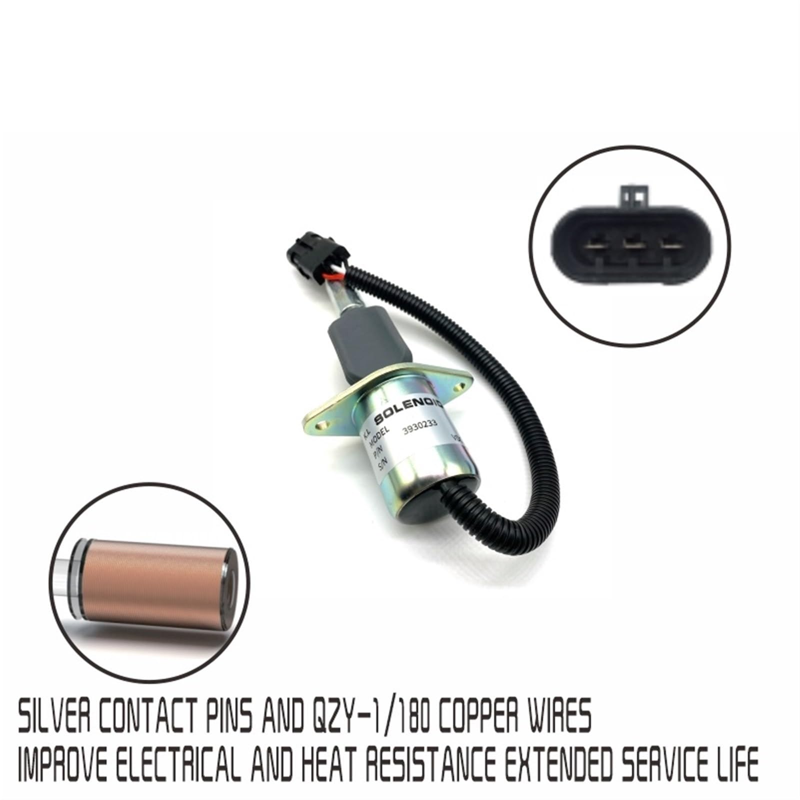 3930233 12-V-Kraftstoffabschaltmagnetventil SA-4335-12 3923680 for 