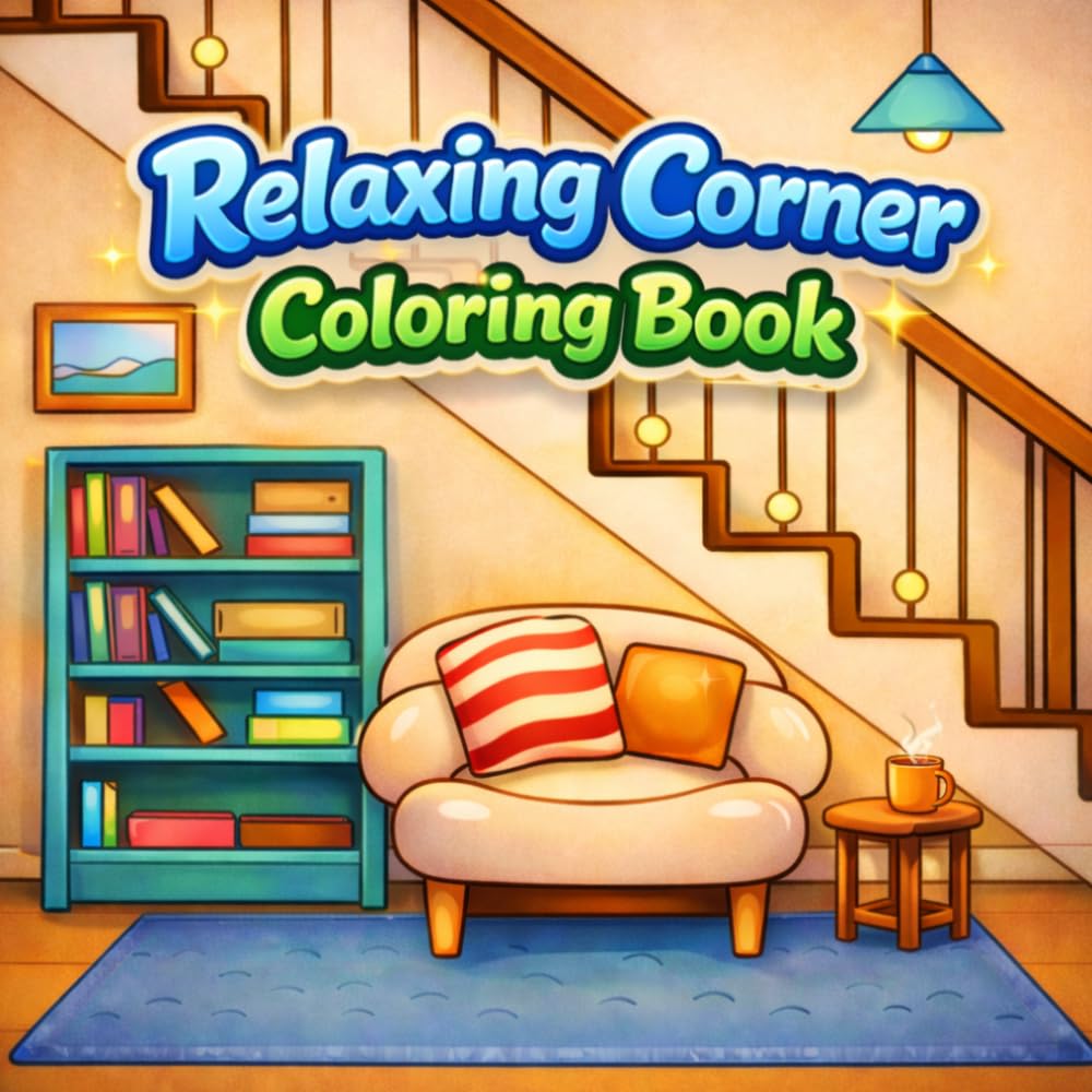 relaxing corner coloring book: Cozy and Peaceful Spaces to Color for Stress Relief and Mindfulness
