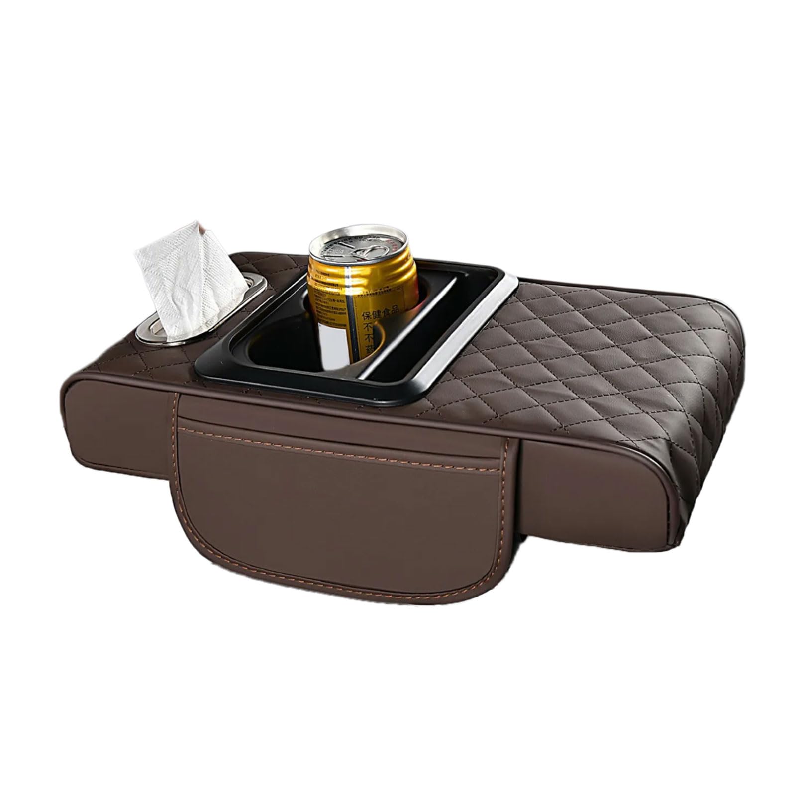 YROHGKPN Car Armrest Storage Box Mat,Soft Leather Car Center Consoles