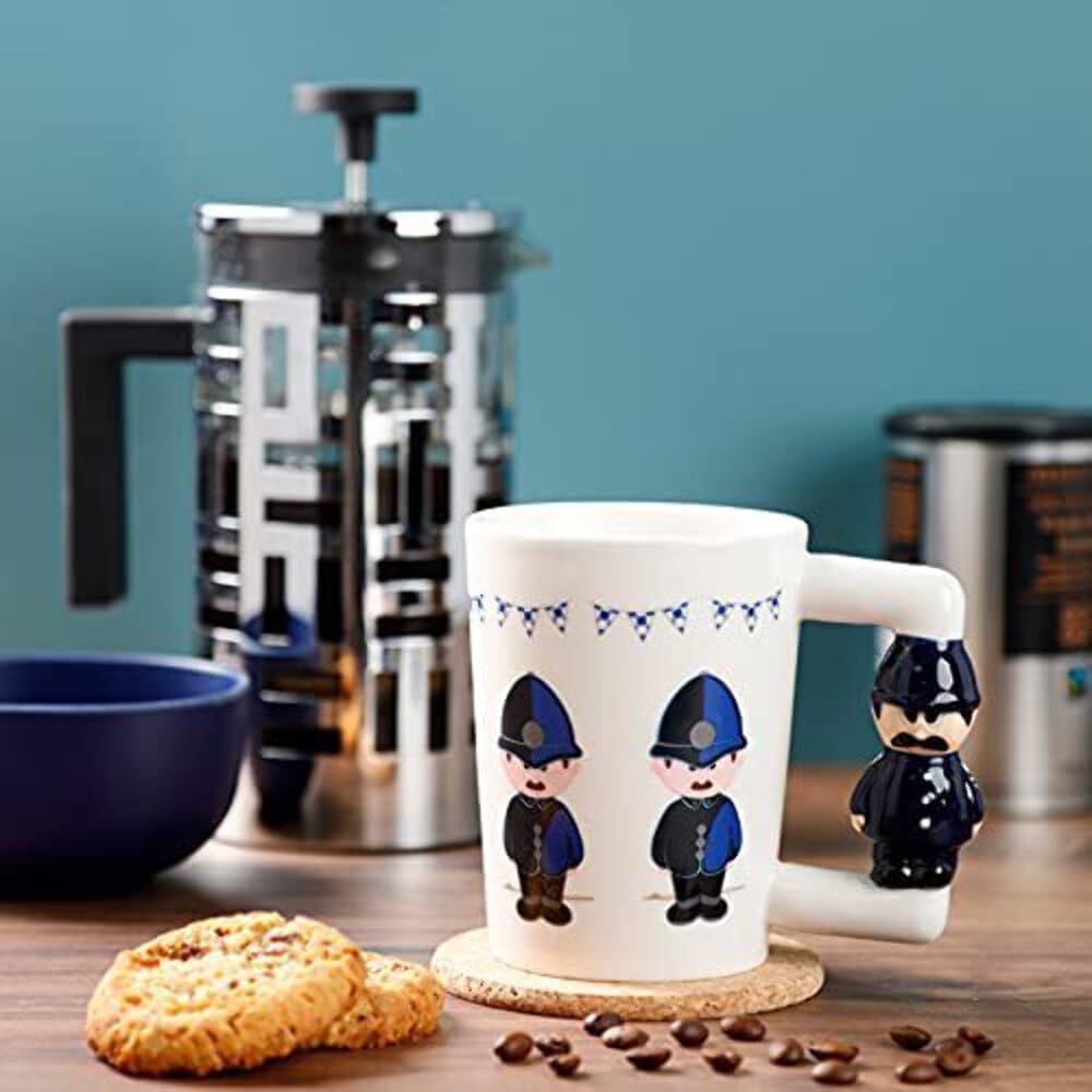 Puckator Multicolor Subitodisponibile Keramik Design Griff Polizist Tasse, Ceramic, Multi, Height 10.5Cm Width 12.5Cm Depth 8Cm