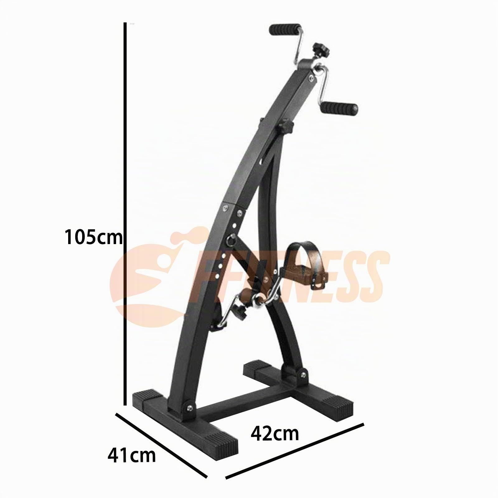 FFitness FMMD408N - Pedal para rehabilitación de Brazos y piernas, Doble Ciclo, Mini Bicicleta, Gimnasia, pasiva, Bicicleta estática, Manillar con Pantalla de cámara para casa, casa, Gimnasio