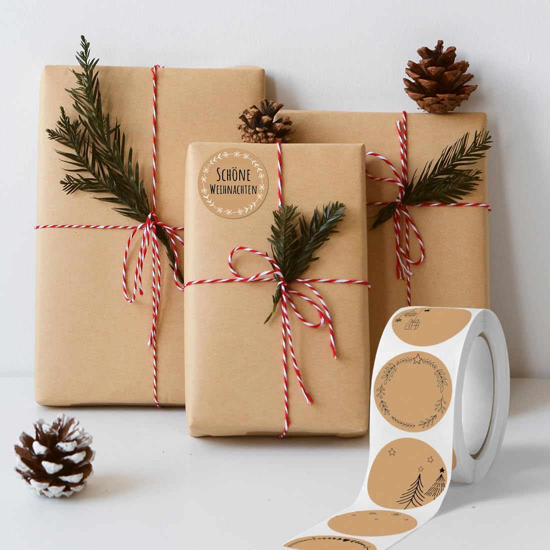 500 Stück 5 cm Kraftpapier S Etiketten rund Geschenk S Marmeladenglas S 500 Stück 5 cm Kraftpapier S Etiketten rund Geschenk S Marmeladenglas S