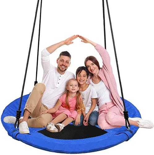 Miniatura 7 de Columpio de árbol, columpio volador de 40 pulgadas para niños, capacidad de peso de 900 libras, con correas ajustables para colgar, para interiores