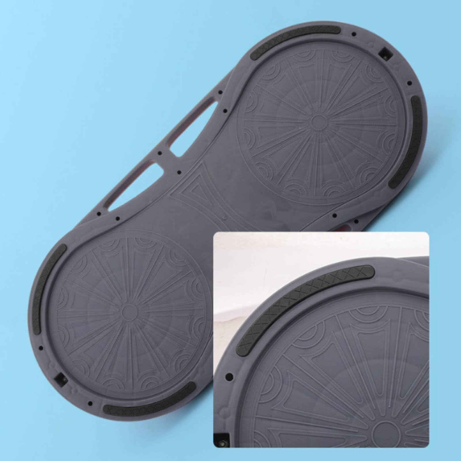 Ball Mezza Palla Stabilità Sfera Allenamento Core Coordinazione Equilibrio Base Durevole Fondo Antiscivolo PVC Testo Antiscivolo Gonfiabile Adatto per, Nero, Nero Carbone Lucido, Piccolo