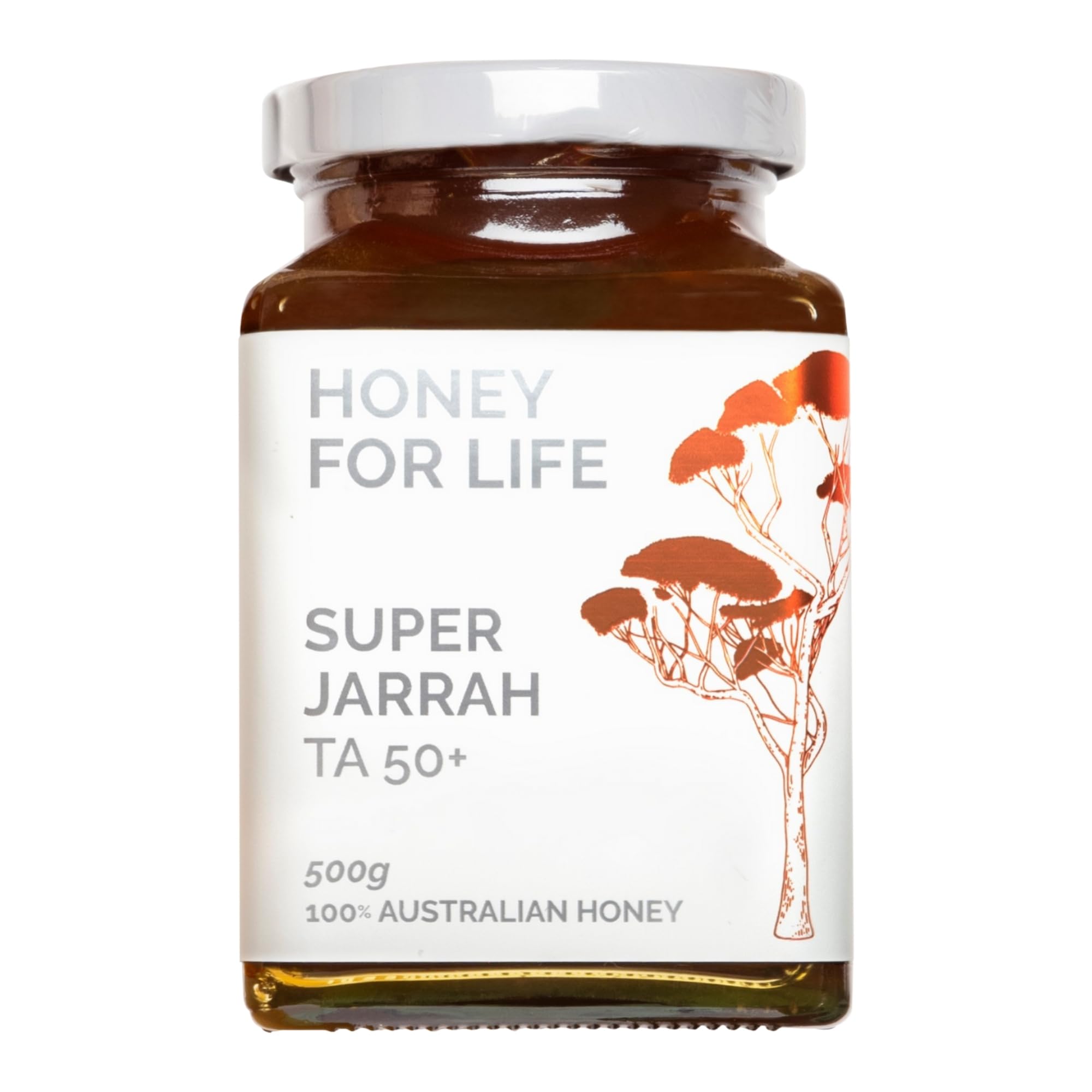 Super Jarrah TA50+ / MGO 1600+ | Stronger than Manuka Honey Medical Grade | Raw Real Pure Cold Pressed & Unpasteurised Honey in Glass Jar - No Micro Plastics (500g)