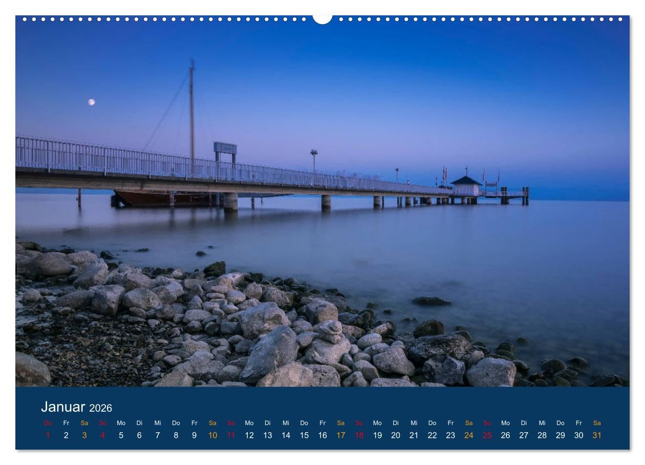 Ansichten vom Bodensee (Wandkalender 2026 DIN A2 quer), CALVENDO Monatskalender: Ansichten vom wunderschönen Bodensee (CALVENDO Orte)