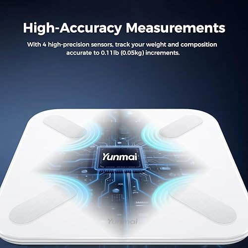 Miniatura 4 de Yunmai Báscula inteligente con IMC, grasa corporal, masa muscular, báscula digital de grasa corporal mini, báscula de composición corporal de 13