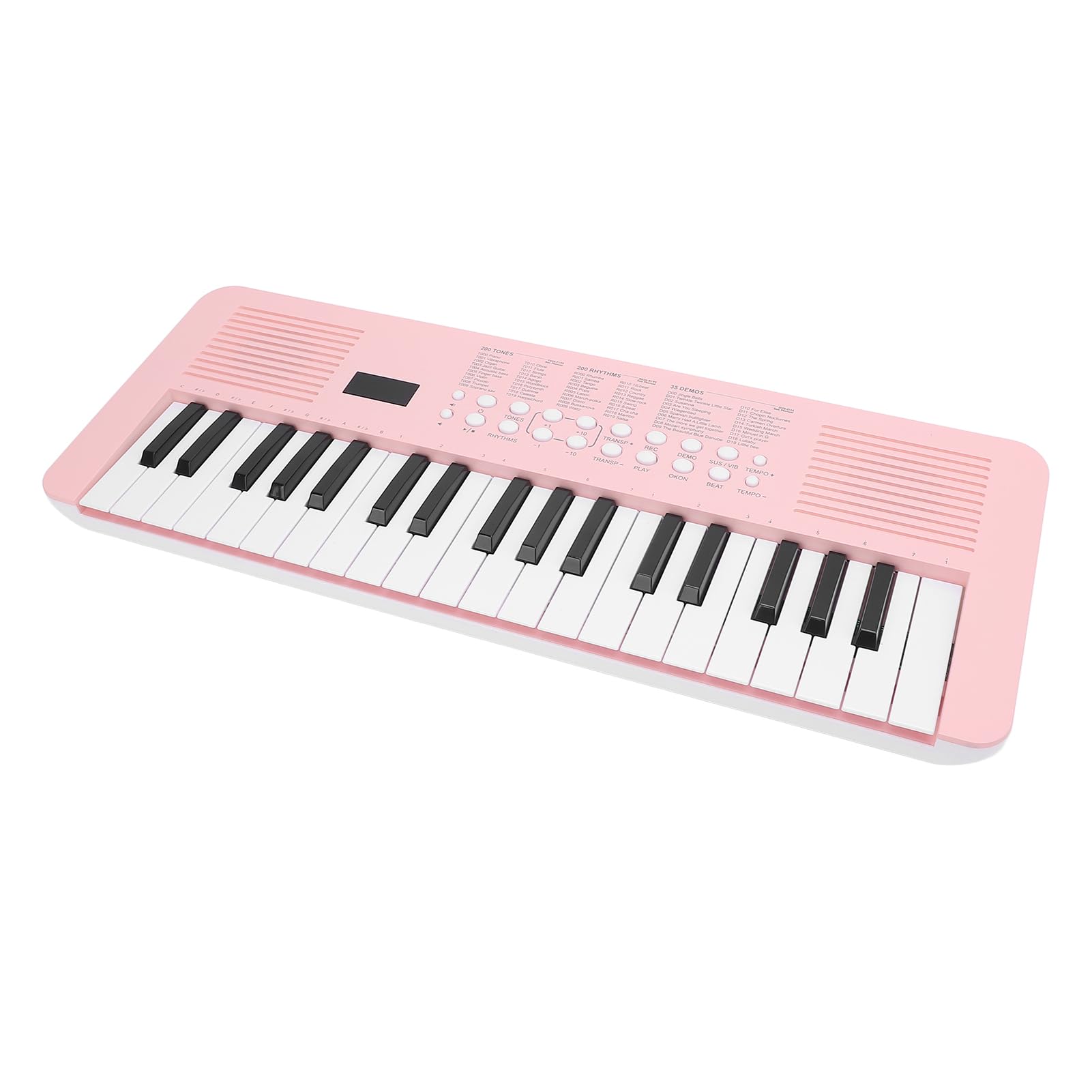 Pianoforte Digitale Multifunzionale con Tastiera Elettronica a 37 Tasti con 200 Toni e Ritmi per Principianti e Compositori Plastica 20,47x7,68x1,97 Pollici (Rosa)