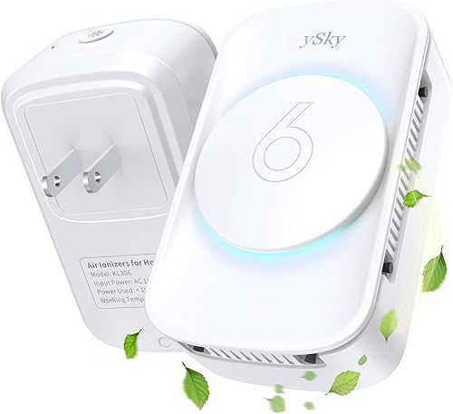 ySky Purificador de aire enchufable para el hogar (3 paquetes), purificador de aire de iones negativos, ionizadores silenciosos ambientadores para