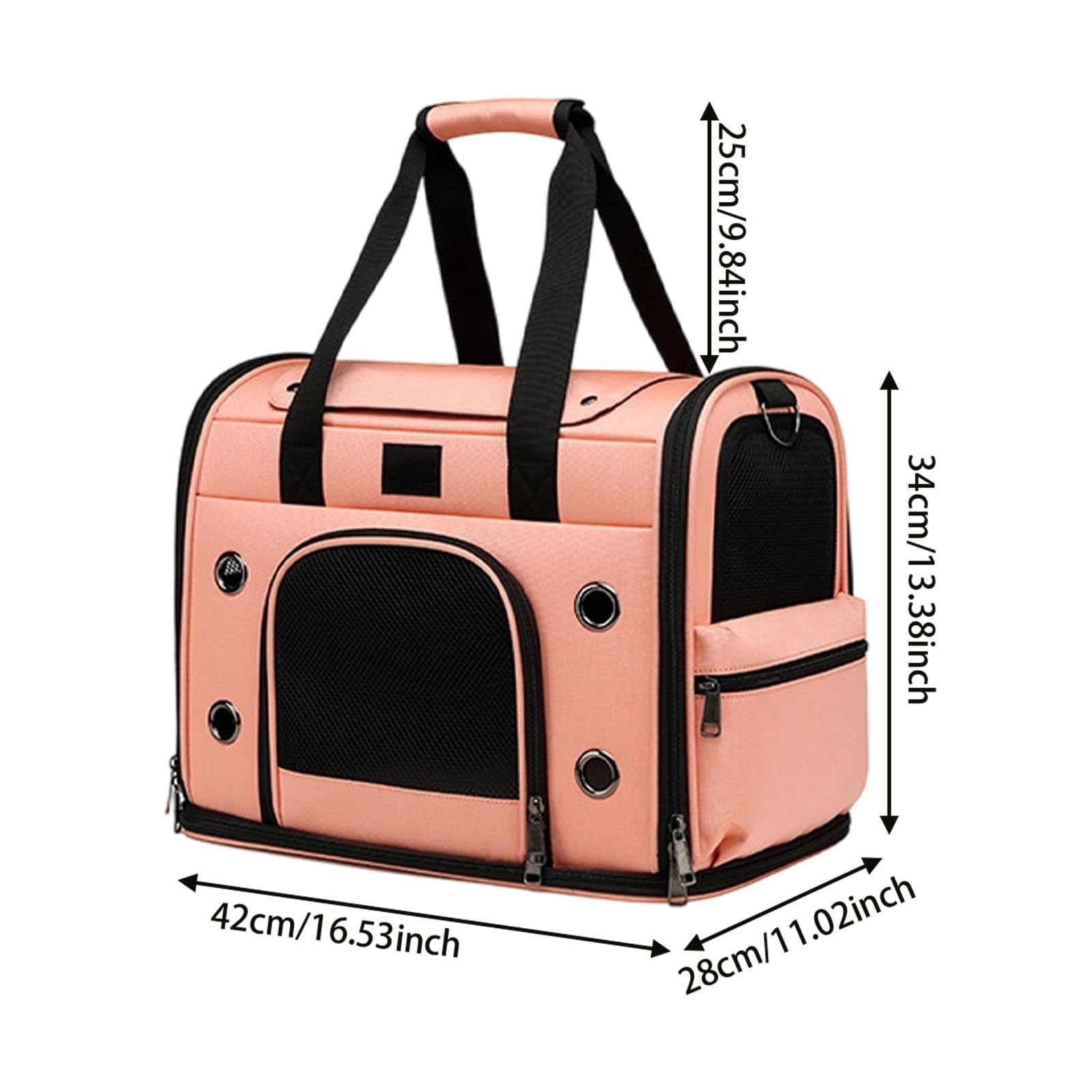 Katzentasche 42x28x34cm Transporttasche Haustier Rosa