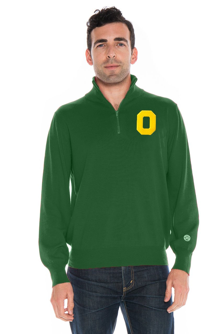 Alma Mater Men's NCAA Quarter Zip Sweater, Large