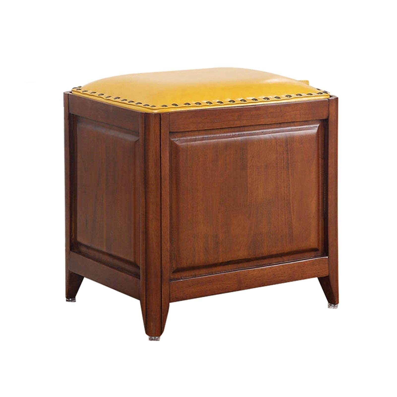 Boîte à chaussures et tabouret rembourré en bois pour petits espaces