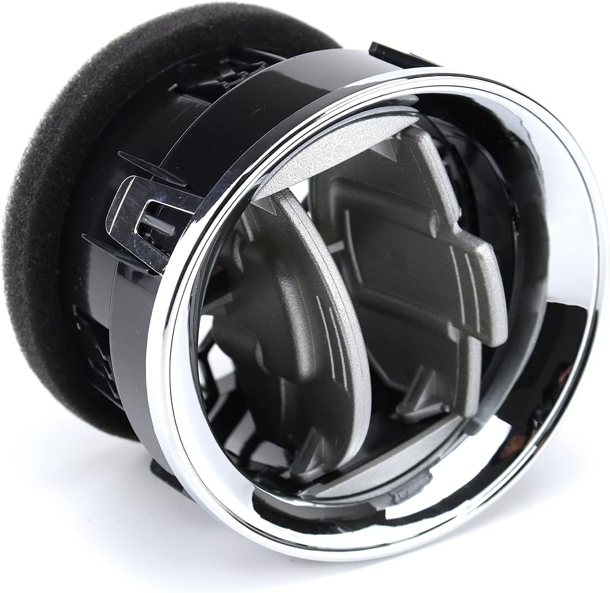 2PCS AC Heater Air Vent Front Interior Dashboard Louvre Chrome Compatible with Ford F150 2009-2014 Replace 9L3Z19893CA 9L3Z-19893-CA