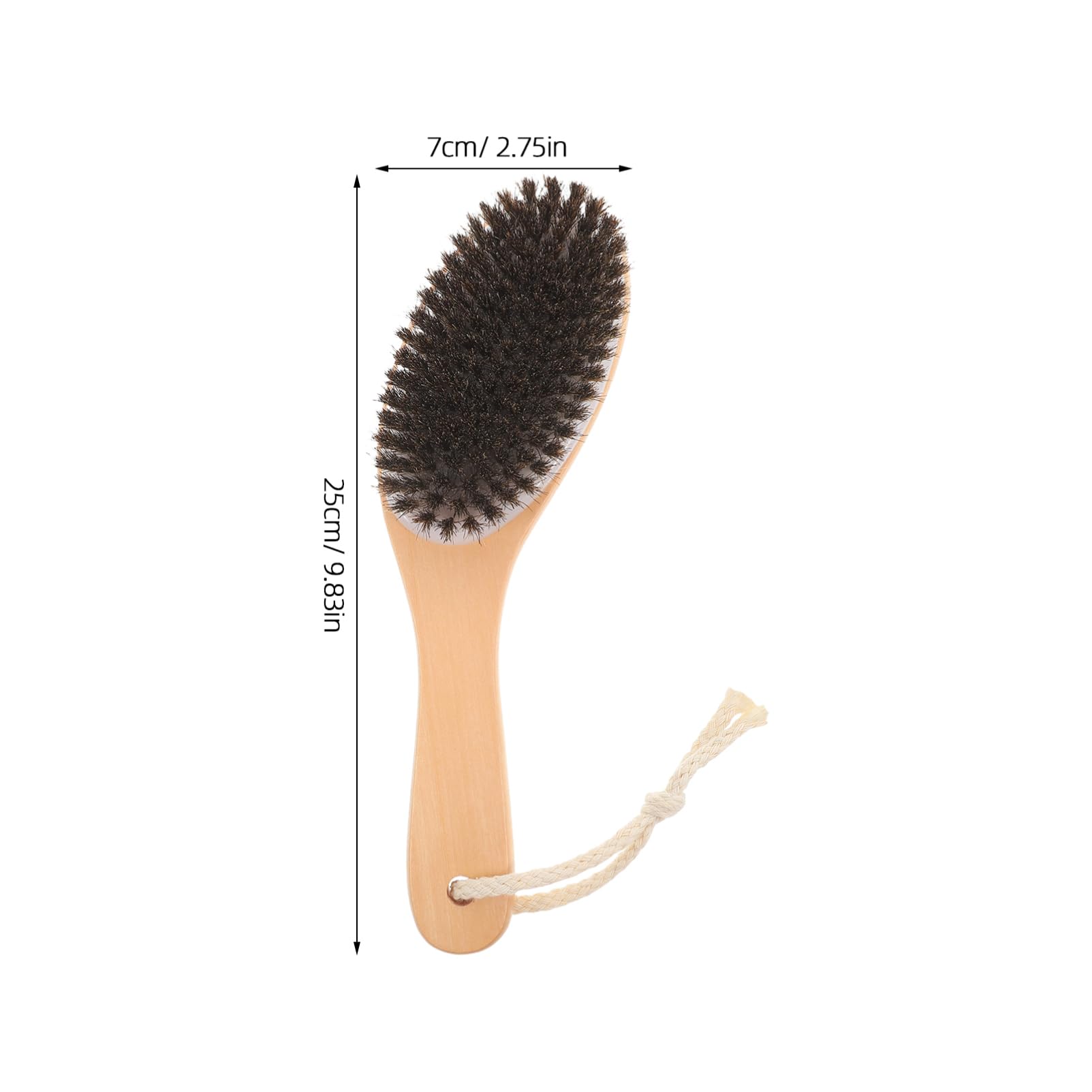 Hohopeti Ergonomic Horse Brush Wooden Comb for Horse Grooming Dust Removal Cleaning Tool Portable