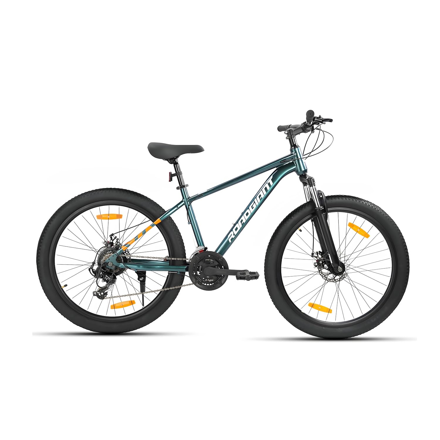 ROADGIANT Legacy 29T | MTB | Aluminum Alloy Frame Bicycle | Dual Disc Brakes | 21 Speed Shimano| Front Suspension | Unisex | for All-Terrain Riding (Metallic Green)-image-39