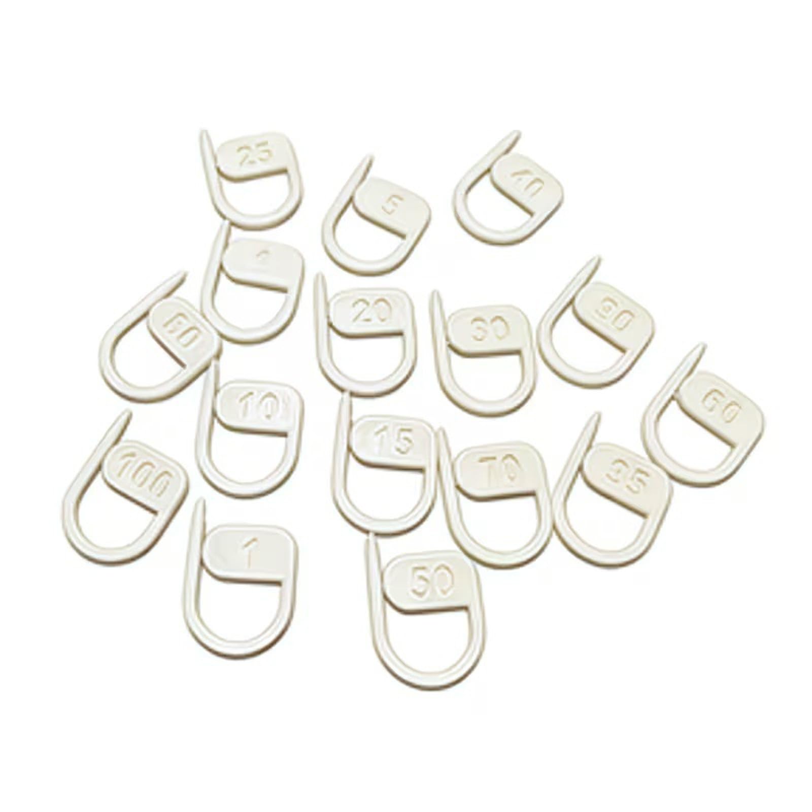 Yjcnelcr 16Pcs Numbered Shape Crochet Stitching Markers Clip Digital Knitting Markers Rings for Dressmaking Yarn Project Knitting Progress Trackers