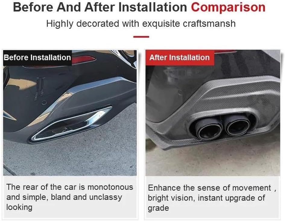 Spare Parts 1 Pair Exhaust Tip For BMW 840i G14 G15 G16 Stainless Steel Black Muffler Tip Exhaust System Nozzle(Black)