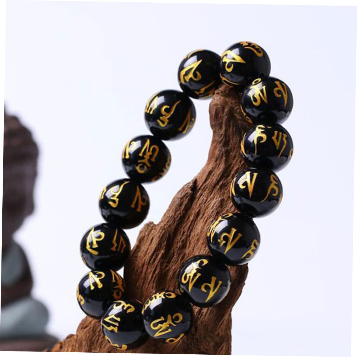 AKOOSY Feng Shui Perlen Set - 300 Stück Schwarze Acrylperlen Für DIY Schmuck