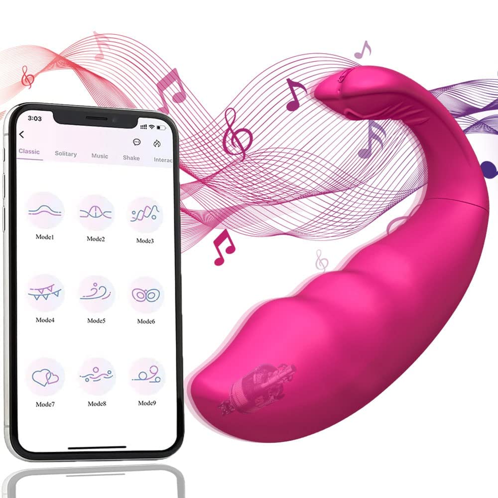Vîbràtóreper Donna Púntó G Mini Vîbràtóre Vîbràtóri Clídórídè Dónnà Vîbràtóreper Dónnà Telecòmando Dîstanza App còn Intellîgente Bluetóóth per Smart Phone iOS e Android,10 Modalità