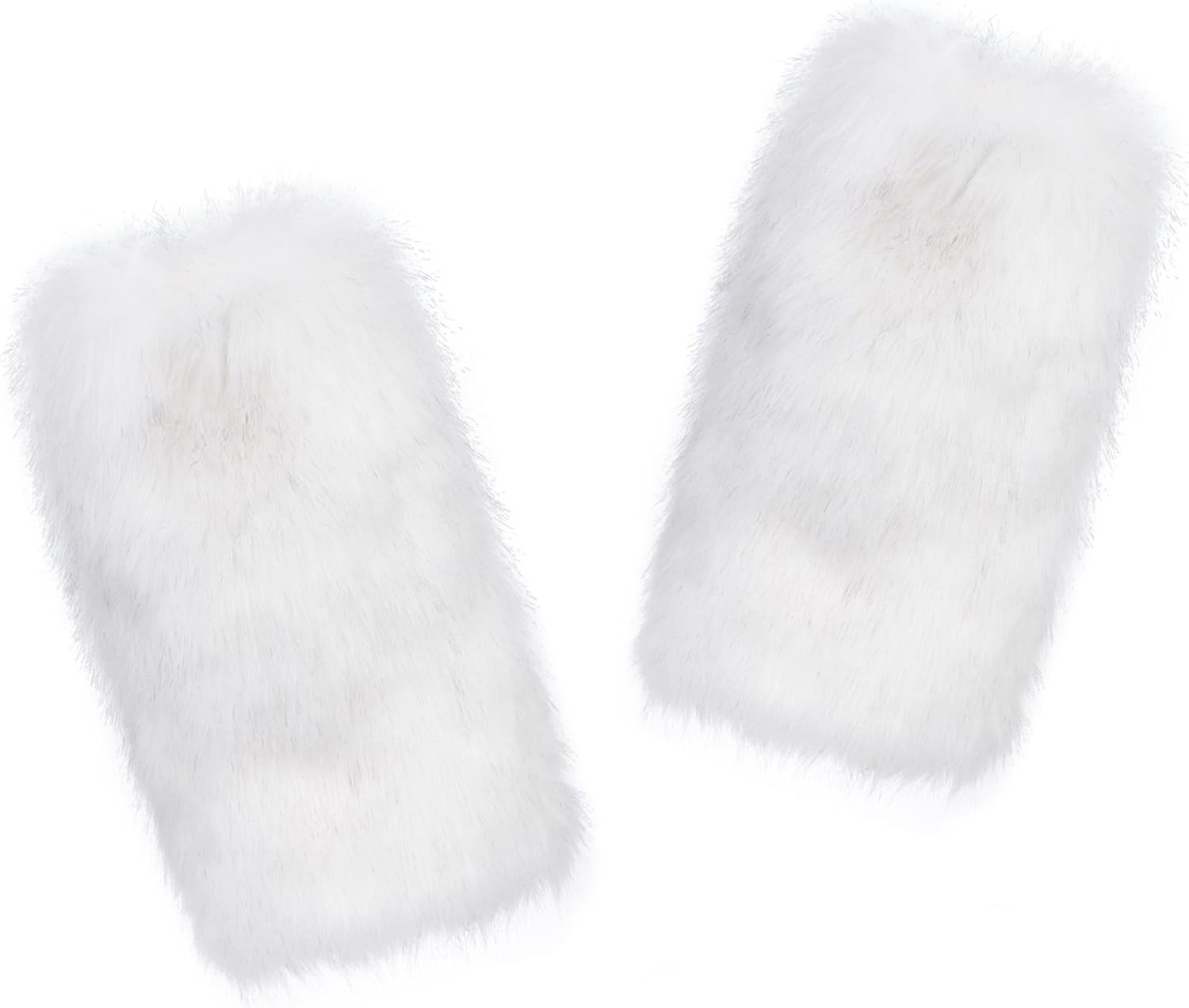 LA CARRIE Women Faux Fur Leg Warmers Long Furry Leg Foot Cuffs Girls Winter Boot Socks - Image 4