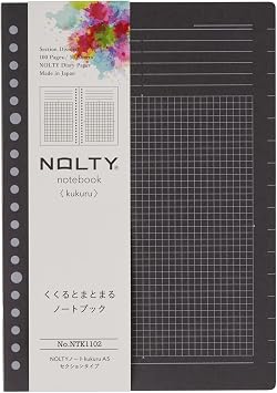 NOLTY Notebook kukuru, A5 Loose-Leaf Paper, Sectioned, Ruled Grid, NTK1102