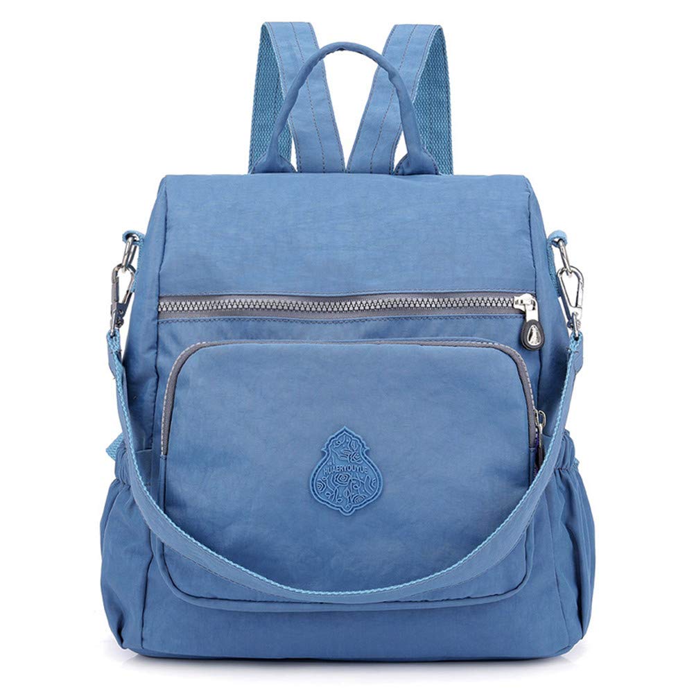 Estwell Women's Blue Backpack Rucksack Handbag Anti-Theft Waterproof Nylon School Bag Travel Casual Daypack Fashion Shoulder Bag,
