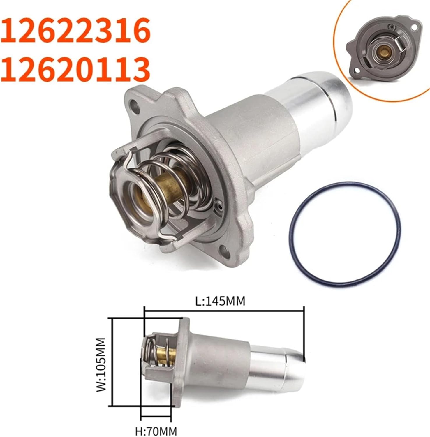12622316 12620113 Thermostat Housing Cover Assembly Suit 1Pcs