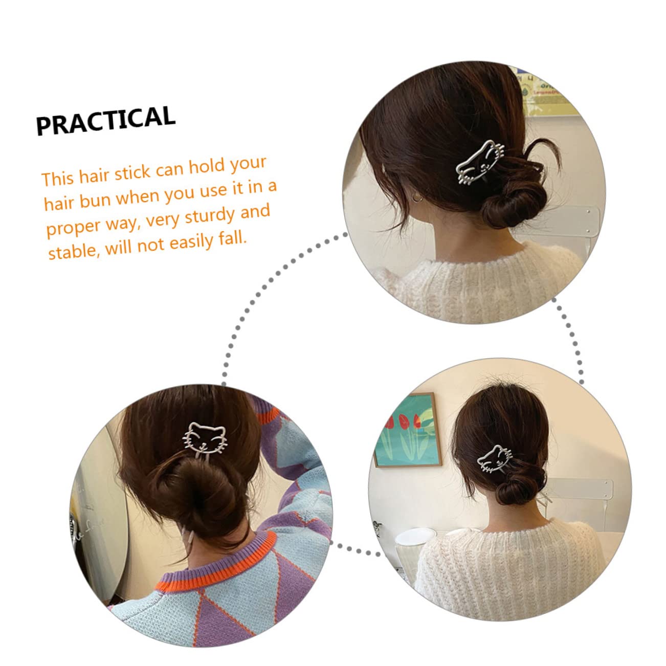 DOITOOL 12stücke Teiliges Haarschmuck Für Frauen Cat Hair Stick Lovely Haarnadeln Für Hochsteckfrisuren Stabil Und Langlebig Für Partys Und Alltagsanwendungen