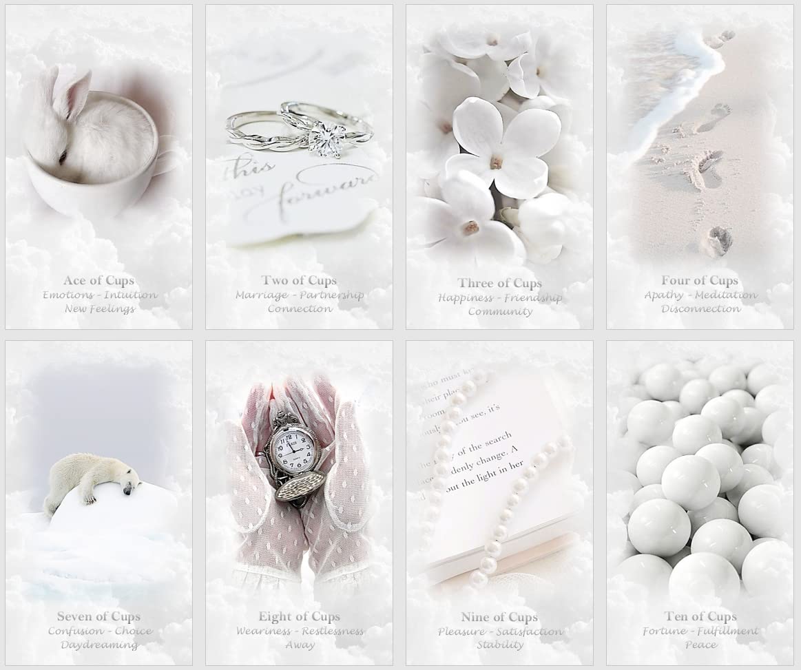 Generic White Sense Tarot Cards Deck Heaven and Paradise Tarot et Oracle Cards Deck