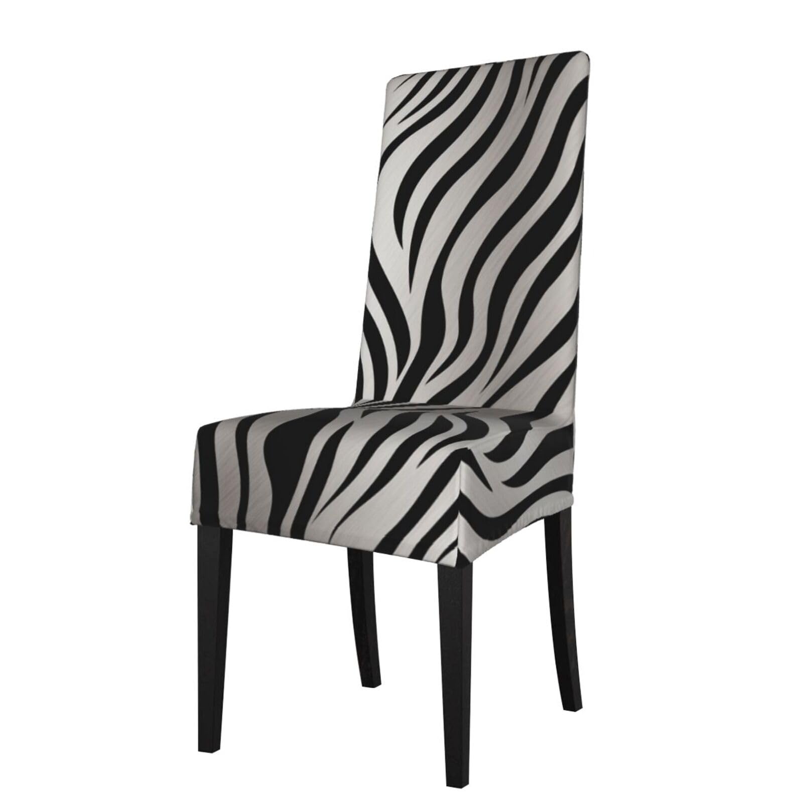 WPKJU Zebra Print Print Dining Chair Covers Removable Chair Seat Covers Decorative for Kitchen & Bar Stools