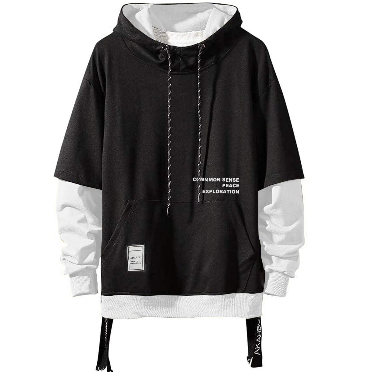 Moshtashio Felpa Uomo con Cappuccio Abbigliamento Felpe Manica Lunga Colori a Contrasto Hoodies Sweatshirt Pullover Tops Autunno Inverno Moda