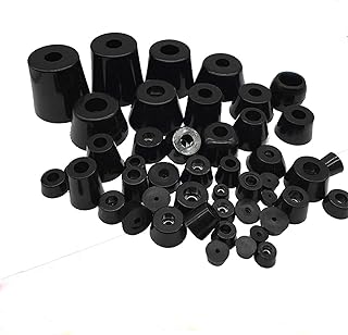 YSJJEFB Action Figures O/D da 12 mm a 50 mm in Gomma Nera Piede del Piedino Piedi con rondella in Acciaio Tavolo per mobili Antiscivolo Conico (Size : 15x12x8mm)