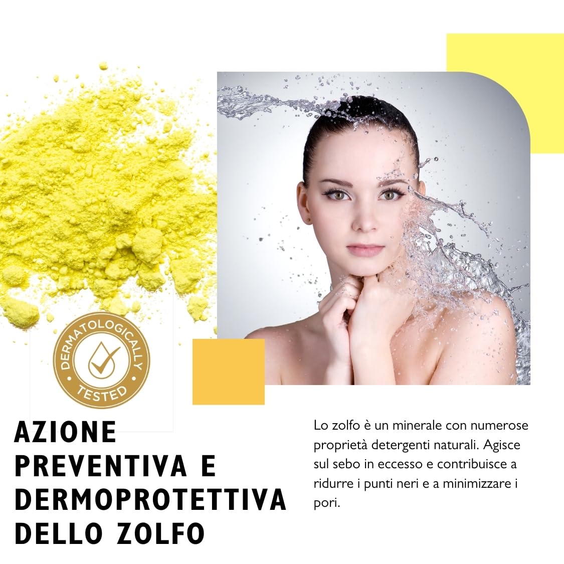 Bioderm S Detergente allo Zolfo 1,5% – Detergente Viso e Corpo per Pelle Grassa e Impura, Acne e Punti Neri – Azione Purificante e Sebo-Normalizzante – 300 ml con Erogatore