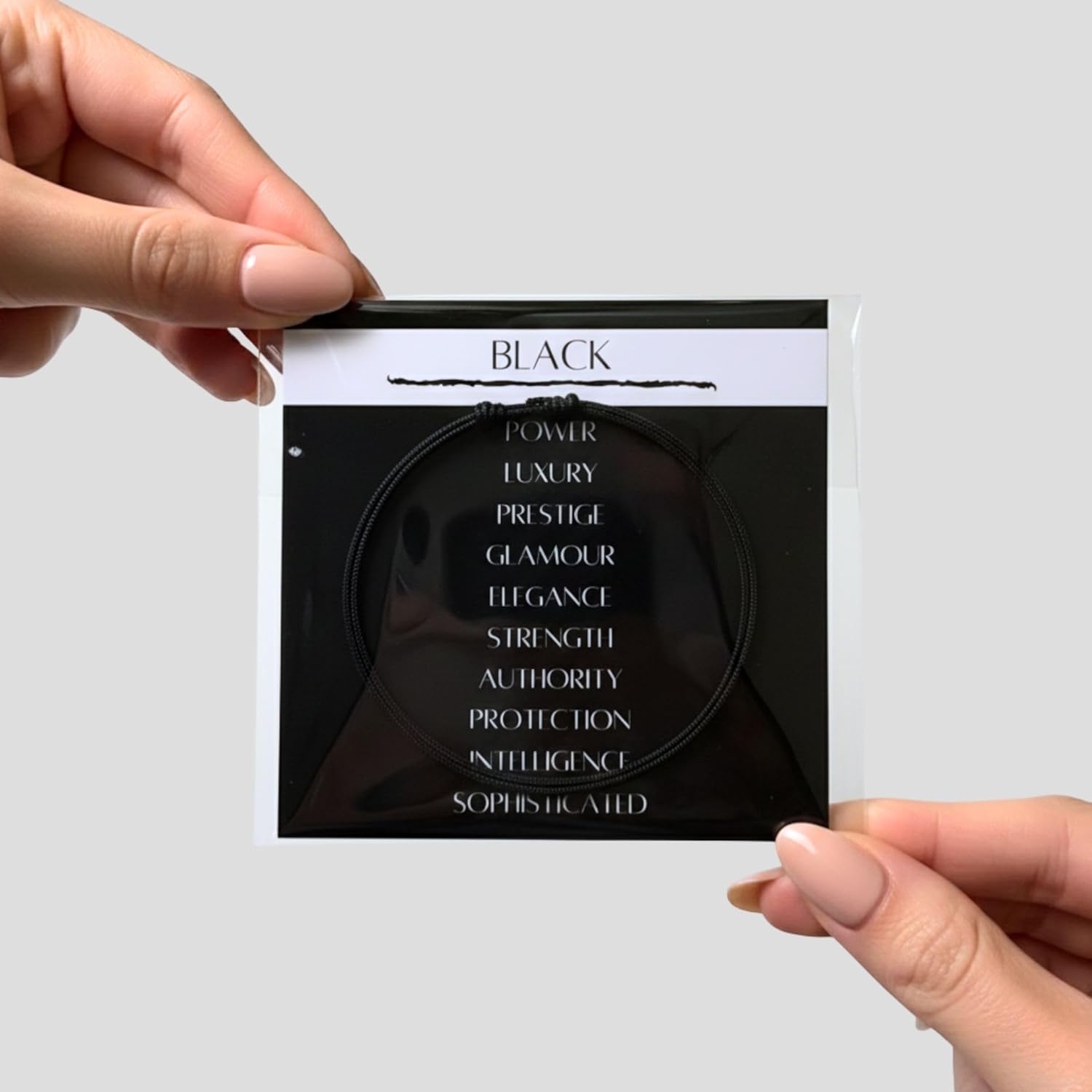 Luck Strings Black cord Bracelet for Men String - Adjustable Bracelet for Women - Unisex Adult Waterproof Nylon Cord Surfer Stability Mourning Spiritual Power Elegance BLM Black Lives Matter - Image 3