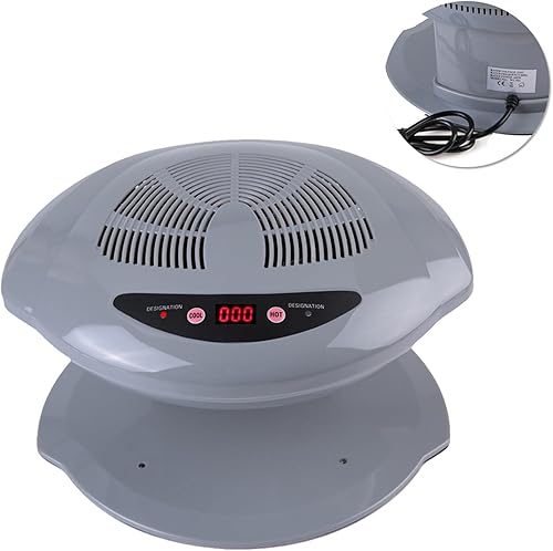 Miniatura 9 de Secador de esmalte de uñas profesional, 400 W, secadora de aire de doble temperatura para manos y pies, gris, 110 V