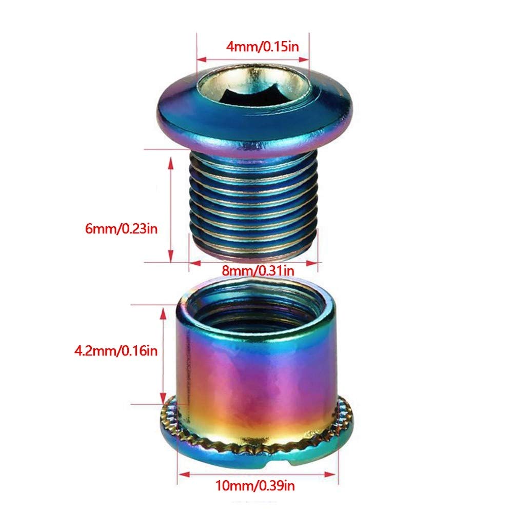 5 Pezzi Bulloni Guarnura Bicicletta 6,5/8,5 Mm Singoli Doppi Catena Ve Diametro Dado Esterno. Parti Di Bici Da Strada Mtb Da 10 Mm - Foto 4