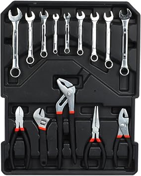Multifunctional Household Trolley Toolbox 499-piece Combination Hardware Tool Set Carbon Steel Ratchet Open-ended Wrench Repair Kit