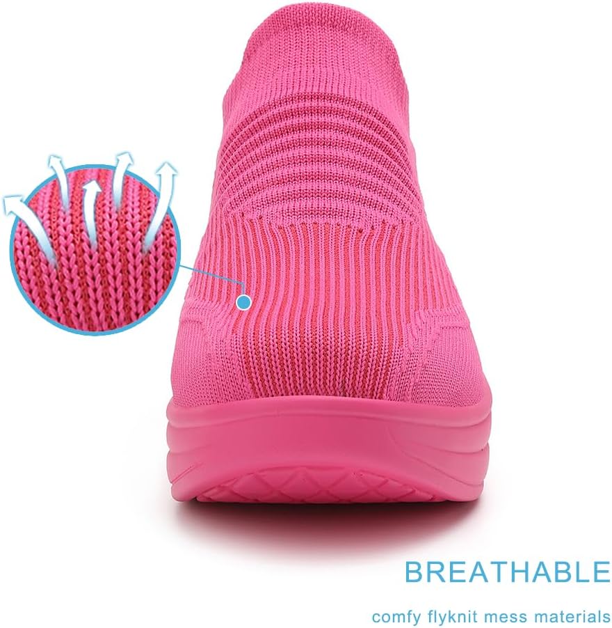 Walking Shoes for Women Slip on Air Cushion Nurse Loafers Resistant Work Sock Sneakers Food Service Platform Comfortable Weight Light - Image 4