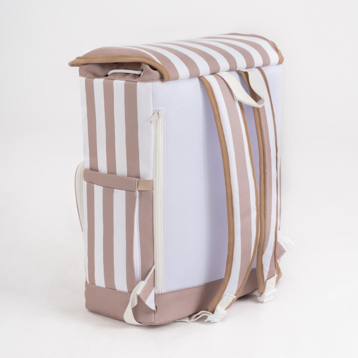 Flamingueo Mochila Térmica - para Playa, Piscina, Camping - Capacidad 25L - Preserva Frío 4-6 Horas - Múltiples Bolsillos Asas Acolchadas - Poliéster - Beige