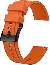 BISONSTRAP 20mm 22mm Silicone Watch Straps, Flexible Rubber Watch Bands for Men and Women,